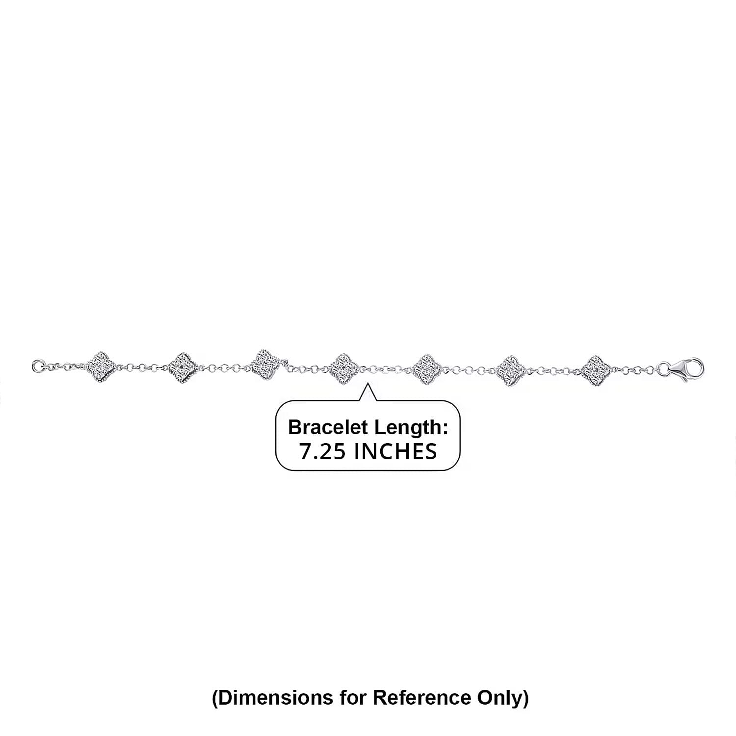 Luxuriant Lab Grown Diamond G-H SI 1.75 ctw Bracelet in Rhodium Over Sterling Silver (7.25 In)