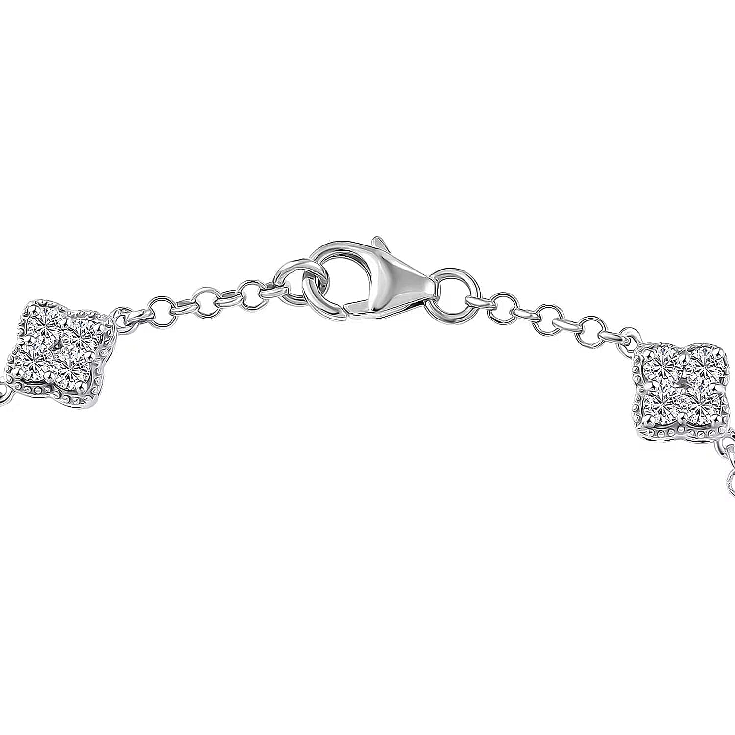 Luxuriant Lab Grown Diamond G-H SI 1.75 ctw Bracelet in Rhodium Over Sterling Silver (7.25 In)