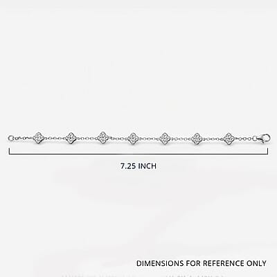 Luxuriant Lab Grown Diamond G-H SI 1.70 ctw Bracelet in Rhodium Over Sterling Silver (7.25 In)