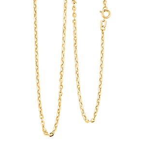 18K Yellow Gold Cable Chain Necklace 2 Grams (18 Inches)