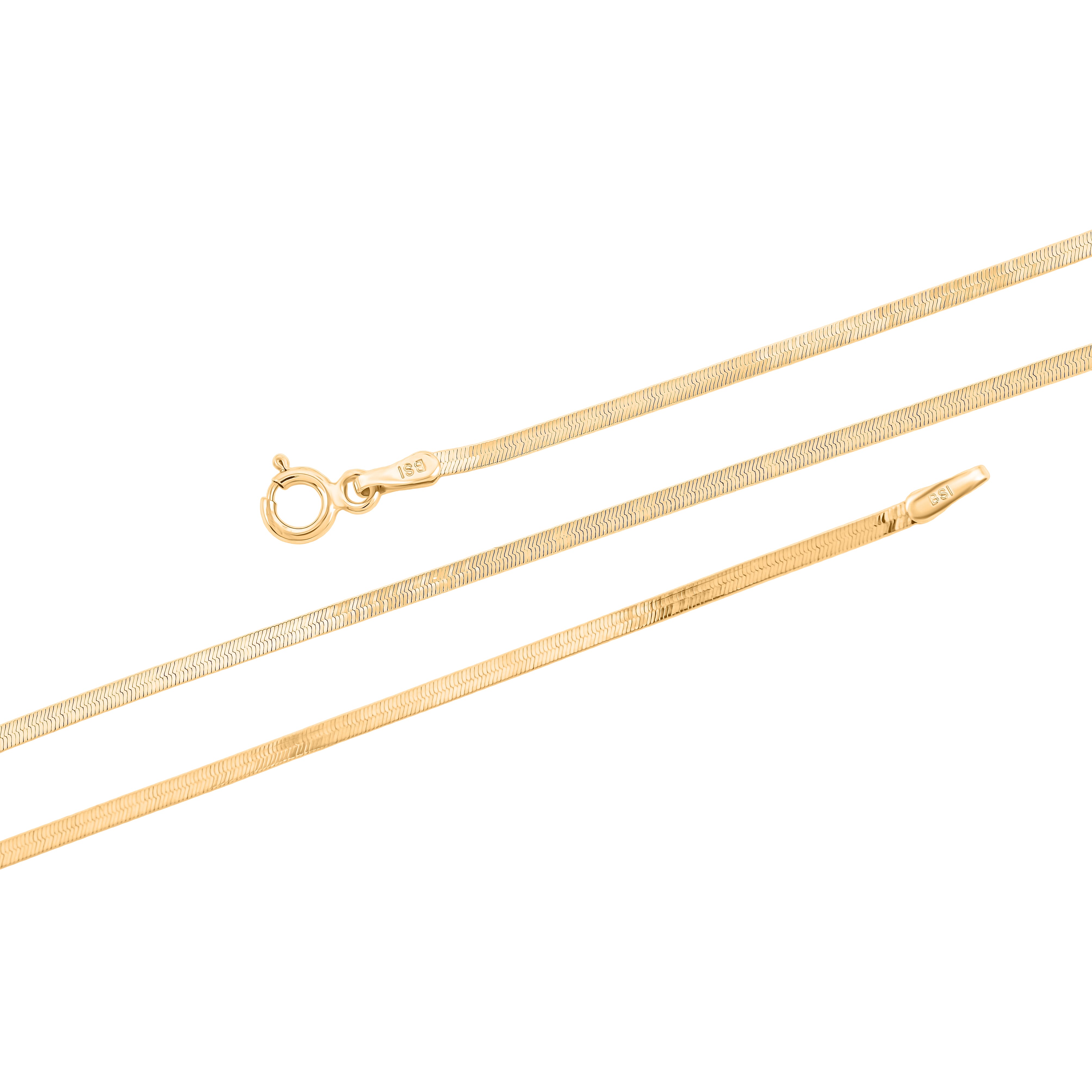 18K Yellow Gold Snake Chain Necklace 2.5 Grams (18 Inches)