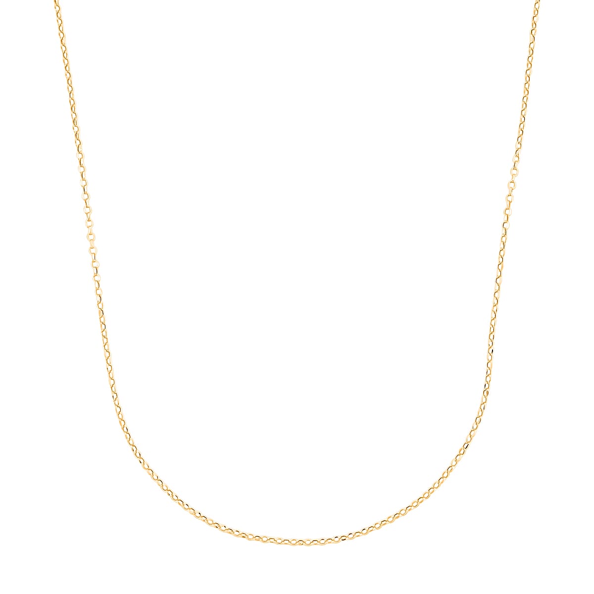18K Yellow Gold Rolo Chain Necklace 1.2 Grams (18 Inches) image number 3