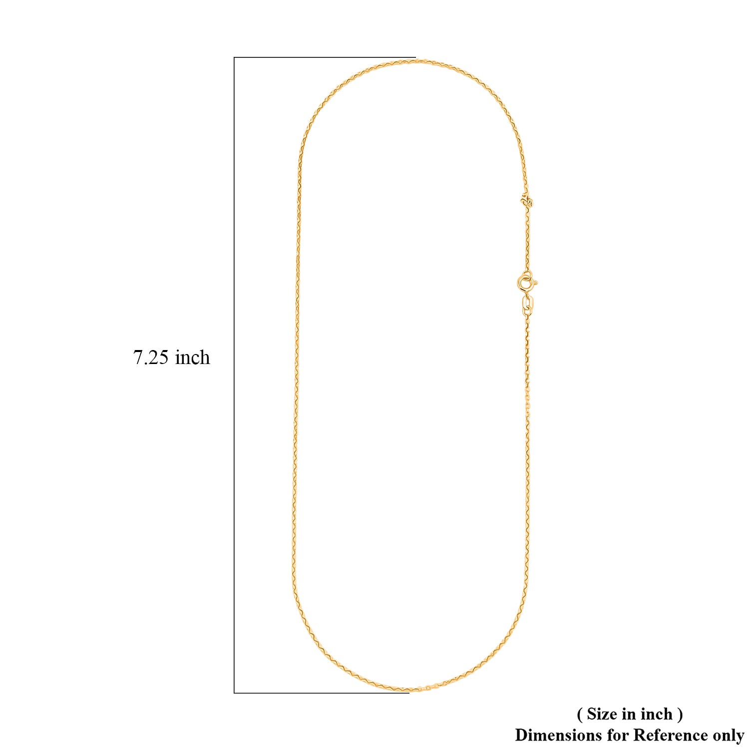 18K Yellow Gold Rolo Chain Necklace 1.2 Grams (18 Inches)
