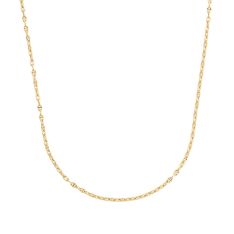 18K Yellow Gold Mariner Chain Necklace 2 Grams (18 Inches)
