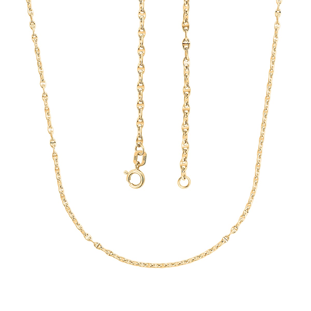 18K Yellow Gold Mariner Chain Necklace 2 Grams (18 Inches) image number 4