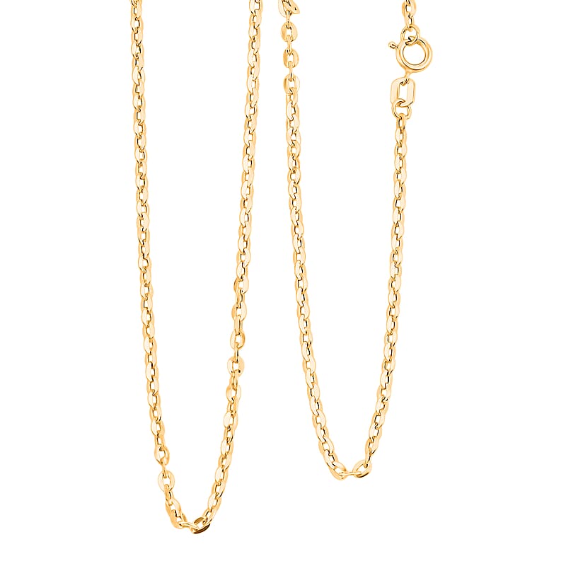 18K Yellow Gold Cable Chain Necklace 2.3 Grams (20 Inches)