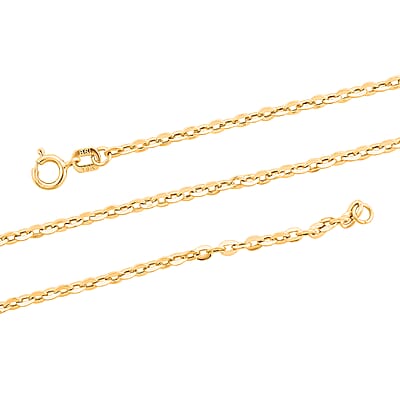 18K Yellow Gold Cable Chain Necklace 2.3 Grams (20 Inches)