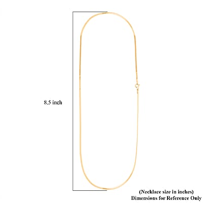 18K Yellow Gold Snake Chain Necklace 2.7 Grams (20 Inches)