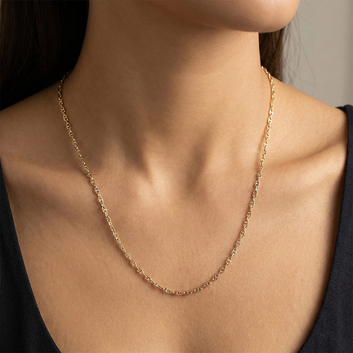 18K Yellow Gold Mariner Chain Necklace 2.2 Grams (20 Inches) image number 2