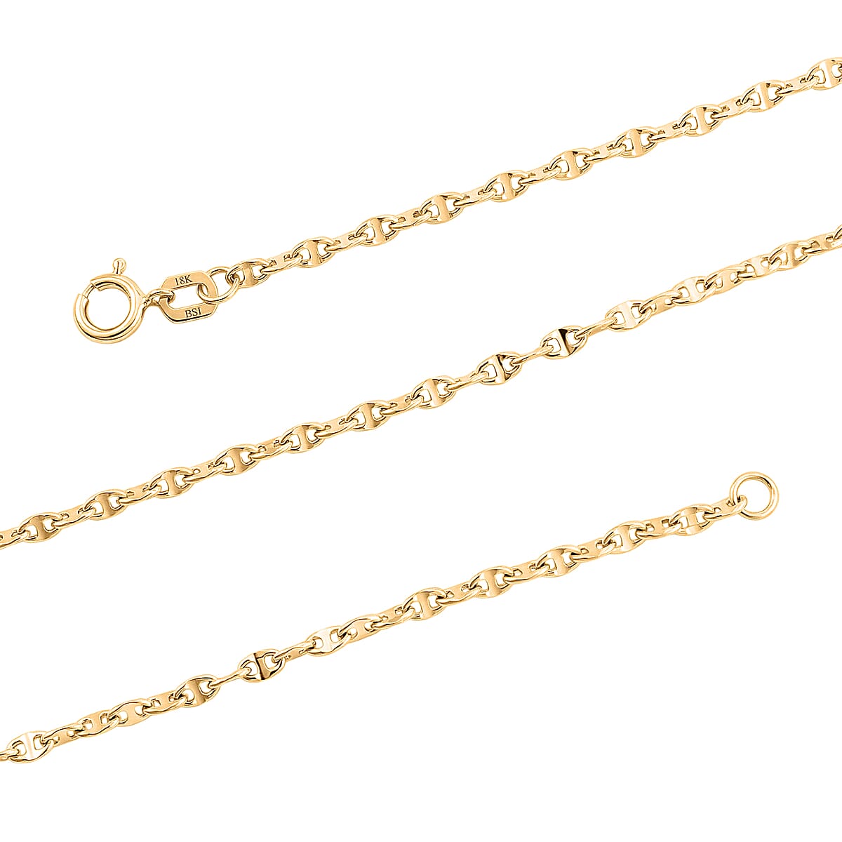 18K Yellow Gold Mariner Chain Necklace 2.2 Grams (20 Inches) image number 5