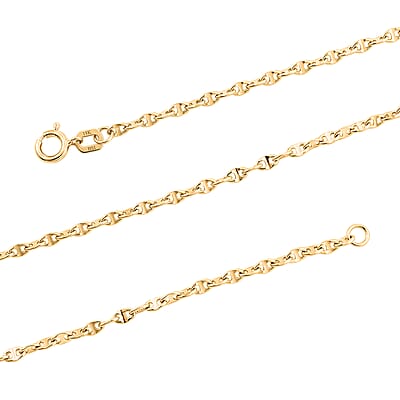 18K Yellow Gold Mariner Chain Necklace 2.2 Grams (20 Inches)