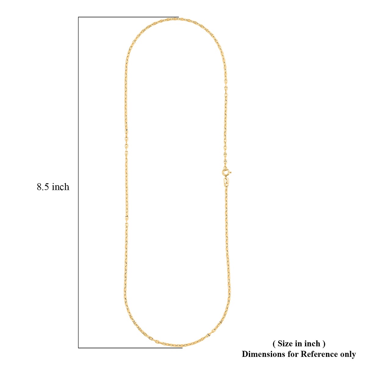 18K Yellow Gold Mariner Chain Necklace 2.2 Grams (20 Inches) image number 6