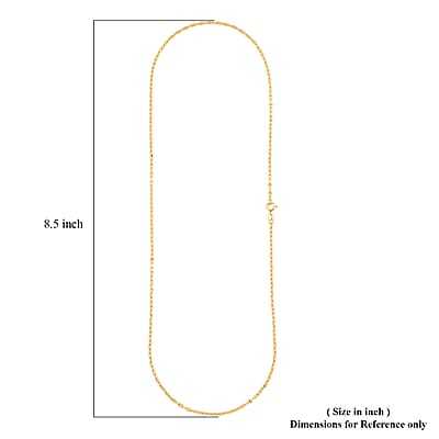 18K Yellow Gold Mariner Chain Necklace 2.2 Grams (20 Inches)