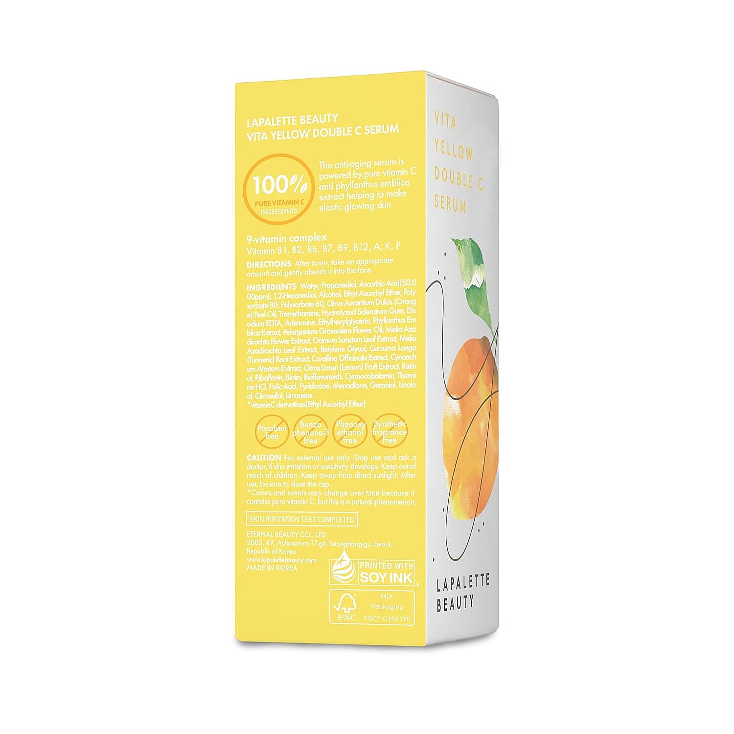 LaPalette Beauty Vita Yellow Double C Serum (1.18oz) Made in Korea