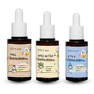 Egg Planet Snail, Shea Butter, & Hyalu Docking Serum Set (3x 1.01oz) Made in Korea 