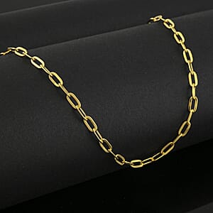 14K Yellow Gold 3mm Paper Clip Chain Necklace 5.50 Grams (20 Inches)
