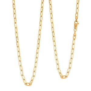 14K Yellow Gold 2.70mm Paper Clip Necklace 4 Grams (20 Inches)