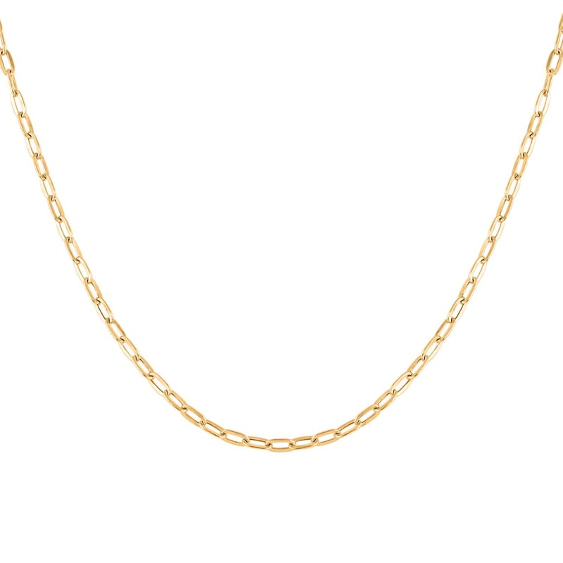 14K Yellow Gold 2.70mm Paper Clip Necklace 3.60 Grams (20 Inches)
