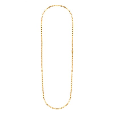 14K Yellow Gold 2.70mm Paper Clip Necklace 4.4 Grams (22 Inches)