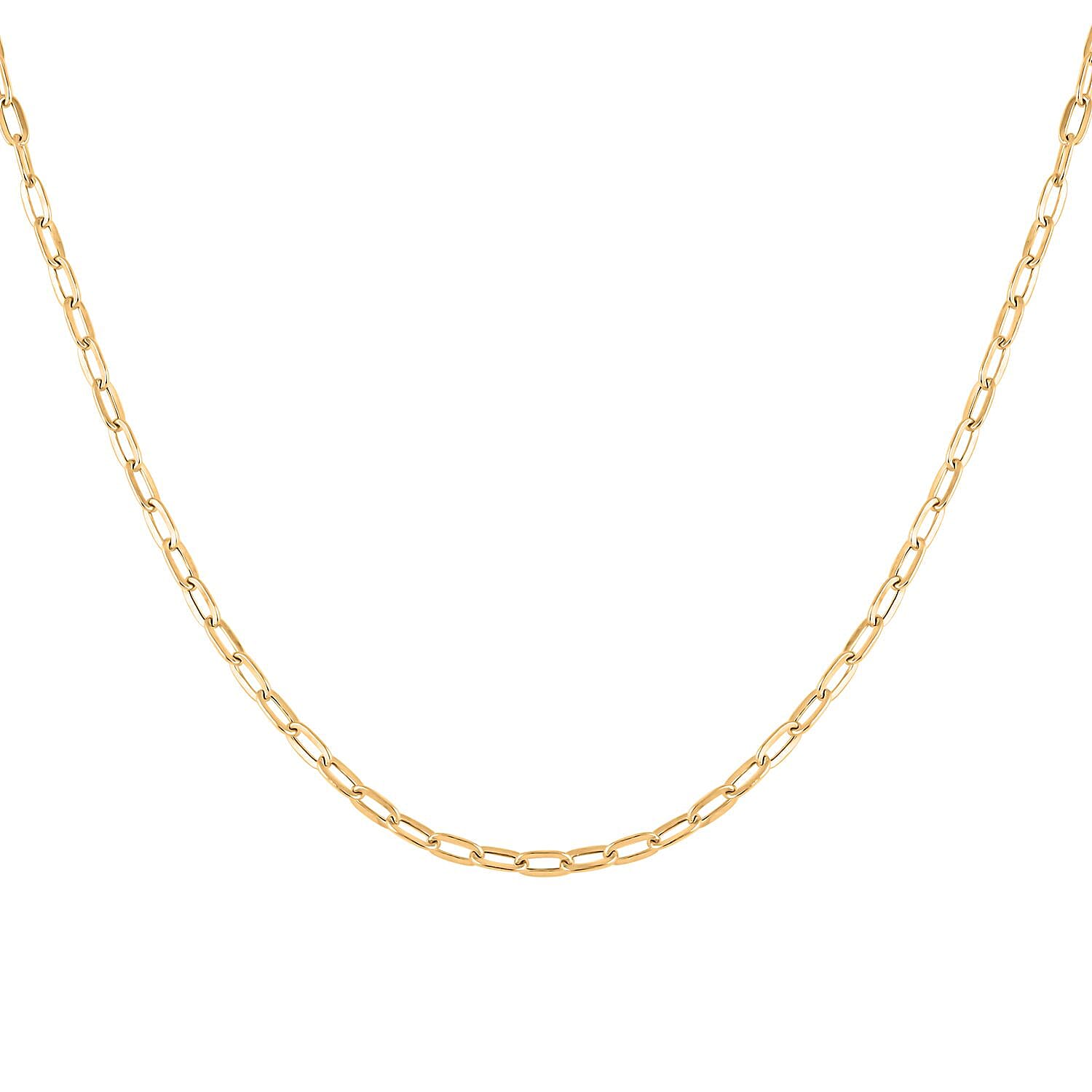 14K Yellow Gold 3mm Paper Clip Chain Necklace 5.75 Grams (24 Inches)