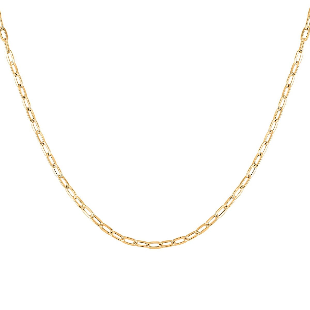 14K Yellow Gold 3mm Paper Clip Chain Necklace 6.60 Grams (24 Inches) image number 3