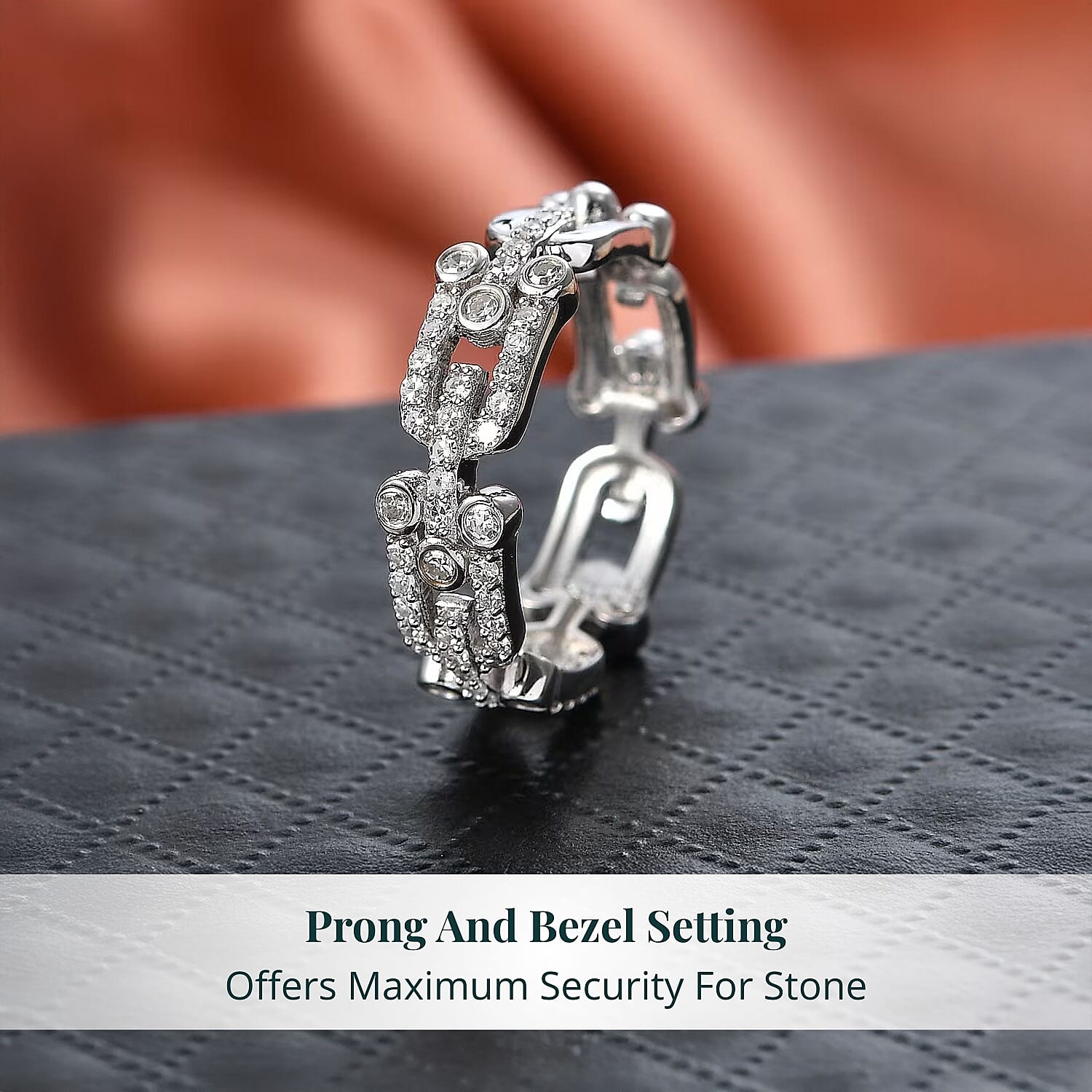 Luxuriant Lab Grown Diamond G-H SI 0.50 ctw Band Ring in Rhodium Over Sterling Silver (Size 10.0)