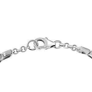 D'Joy Classic Line Bracelet in Rhodium Over Sterling Silver (6.50 In) 8.75 Grams