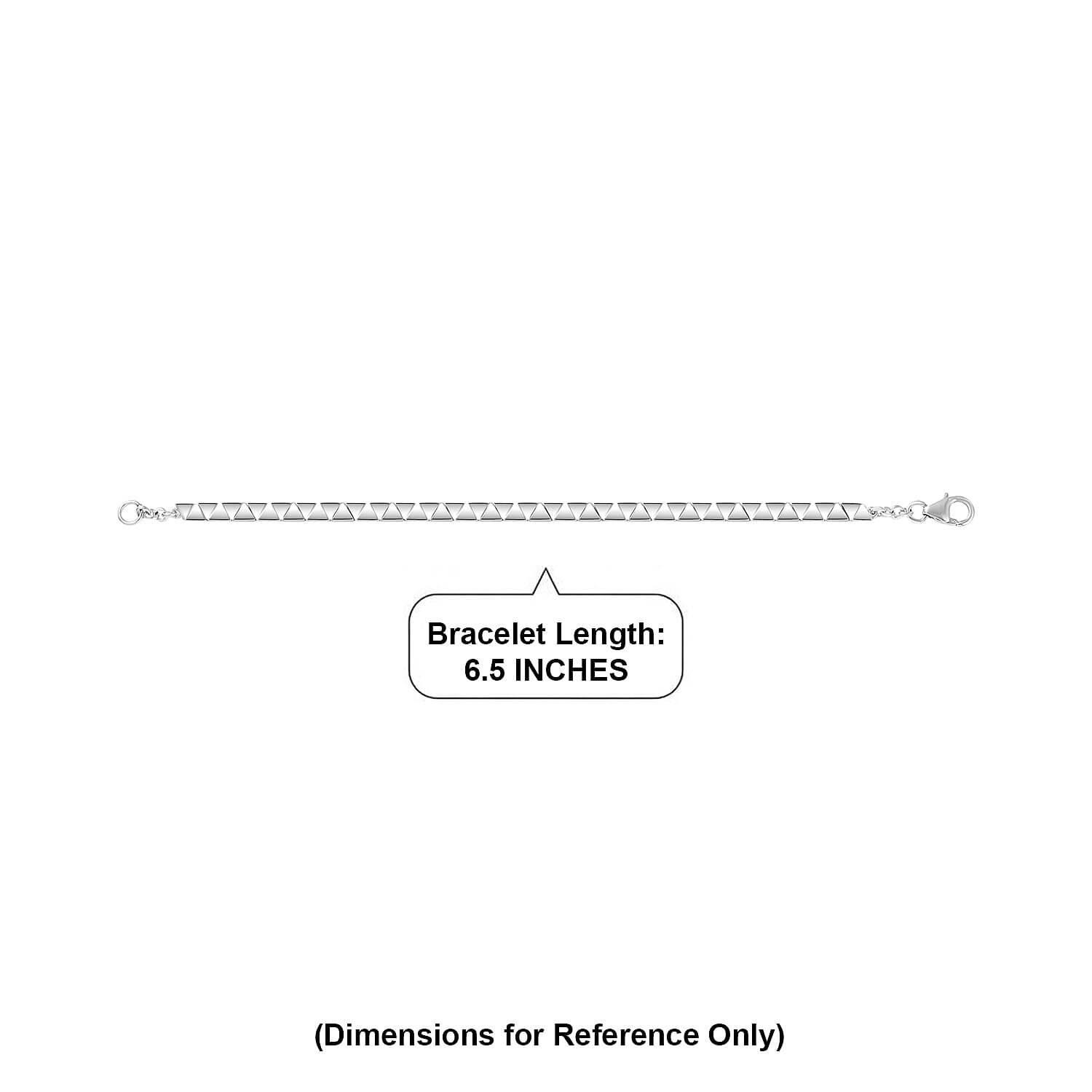 D'Joy Classic Line Bracelet in Rhodium Over Sterling Silver (6.50 In) 8.75 Grams