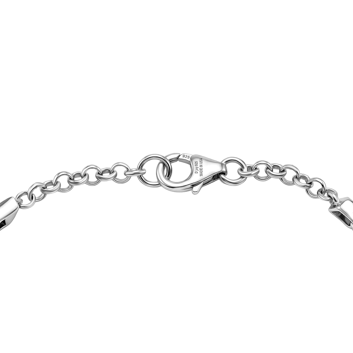 D'Joy Classic Line Bracelet in Rhodium Over Sterling Silver (7.25 In) 9.15 Grams image number 3