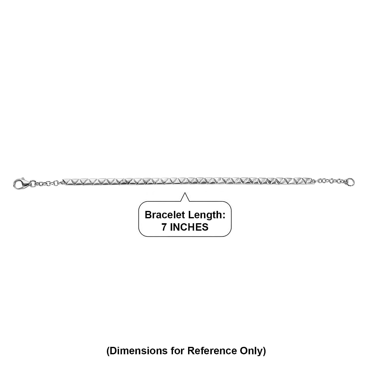 D'Joy Classic Line Bracelet in Rhodium Over Sterling Silver (7.25 In) 9.15 Grams image number 4