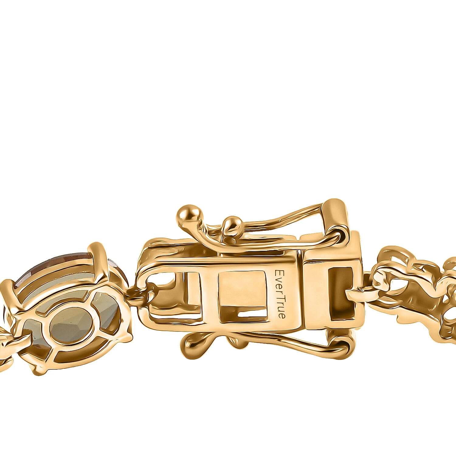 EverTrue Autumn Alexite and Brazilain Citrine 15.20 ctw Blossom Bracelet in 18K YG Plated (7.25 In)