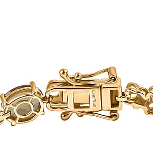 EverTrue Autumn Alexite and Brazilain Citrine 15.20 ctw Blossom Bracelet in 18K YG Plated (7.25 In)