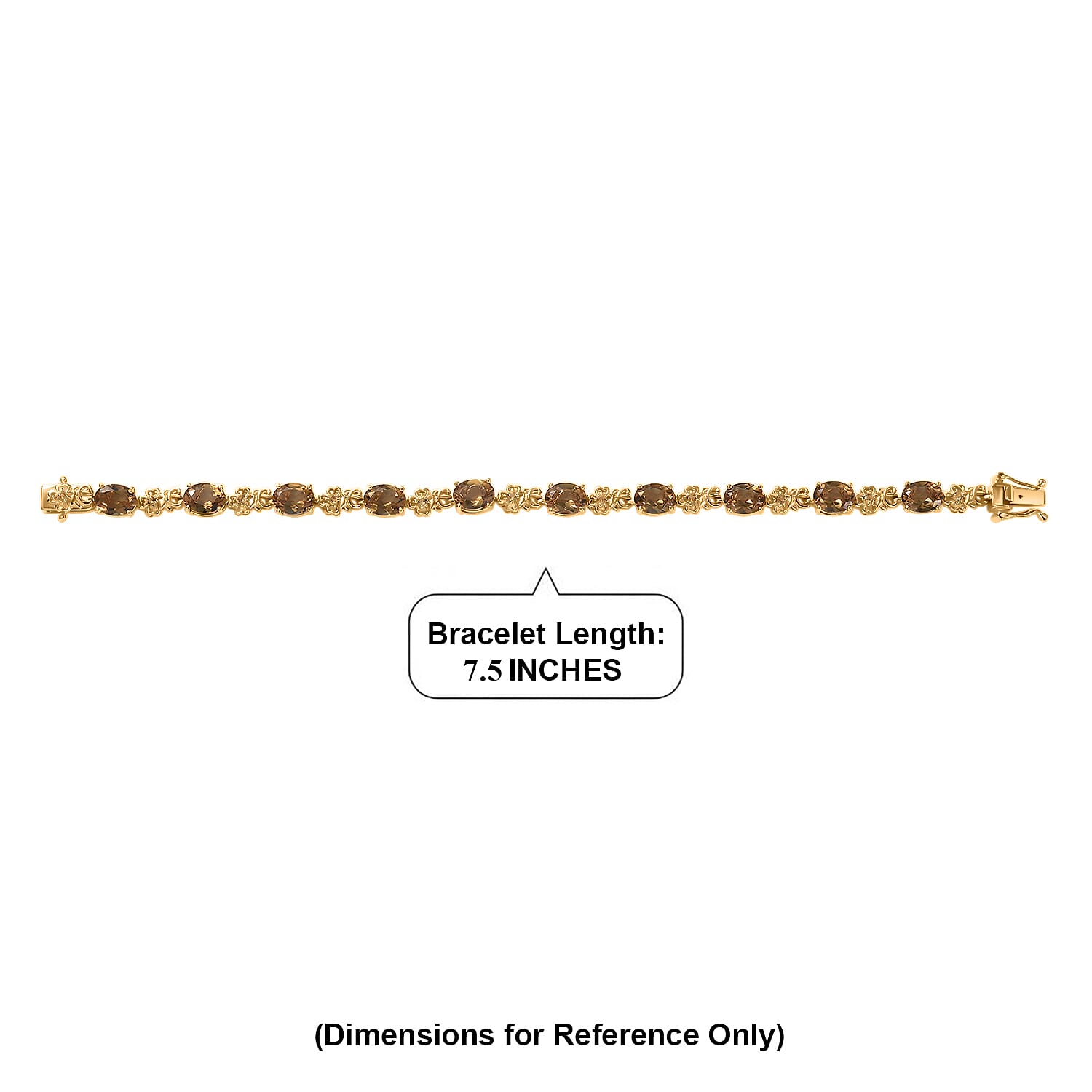EverTrue Autumn Alexite and Brazilain Citrine 15.20 ctw Blossom Bracelet in 18K YG Plated (7.25 In)