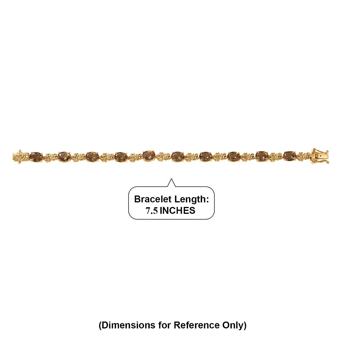 EverTrue Autumn Alexite and Brazilain Citrine 15.20 ctw Blossom Bracelet in 18K YG Plated (7.25 In) image number 4