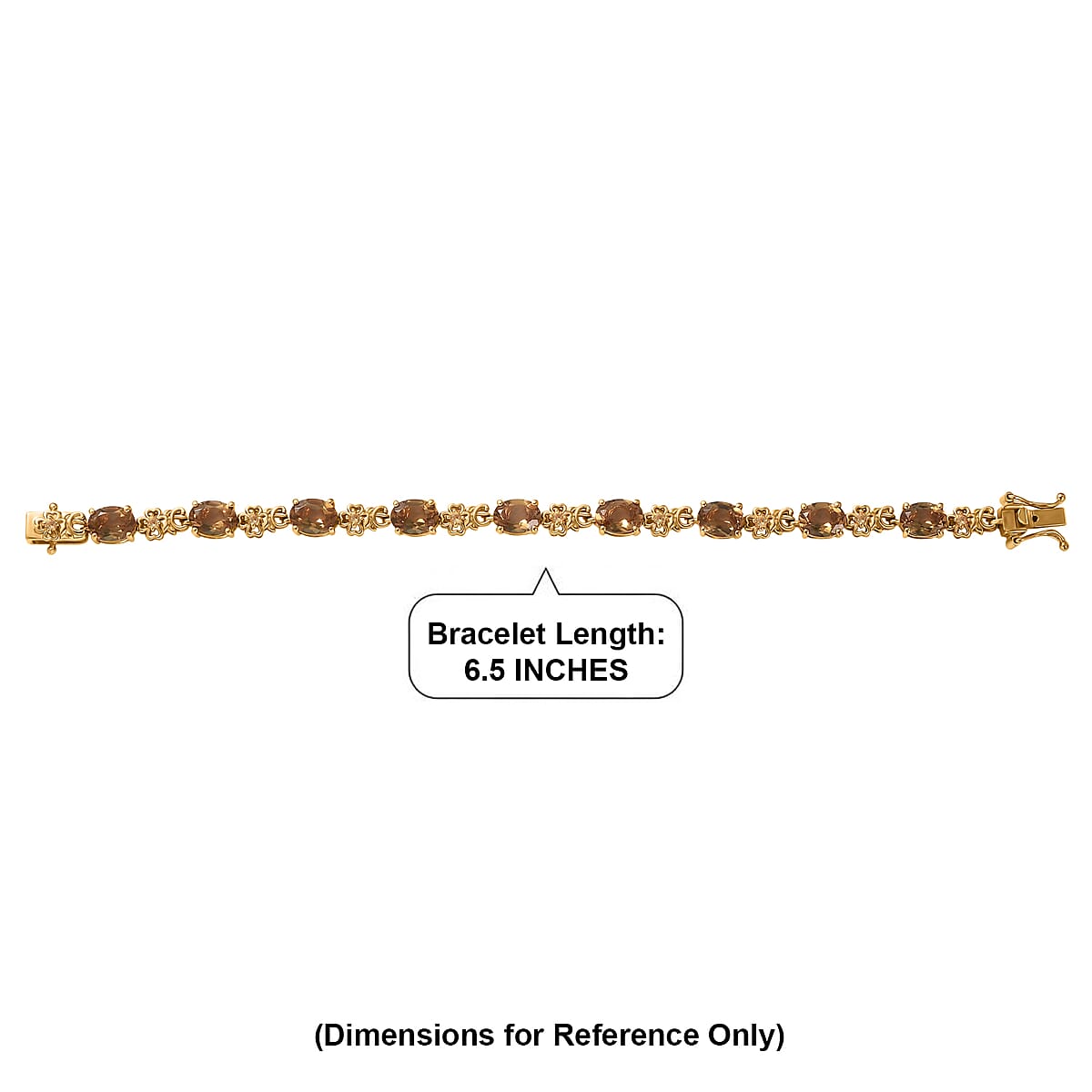 EverTrue Autumn Alexite and Brazilian Citrine 12.50 ctw Blossom Bracelet in 18K YG Plated (6.50 In) image number 4