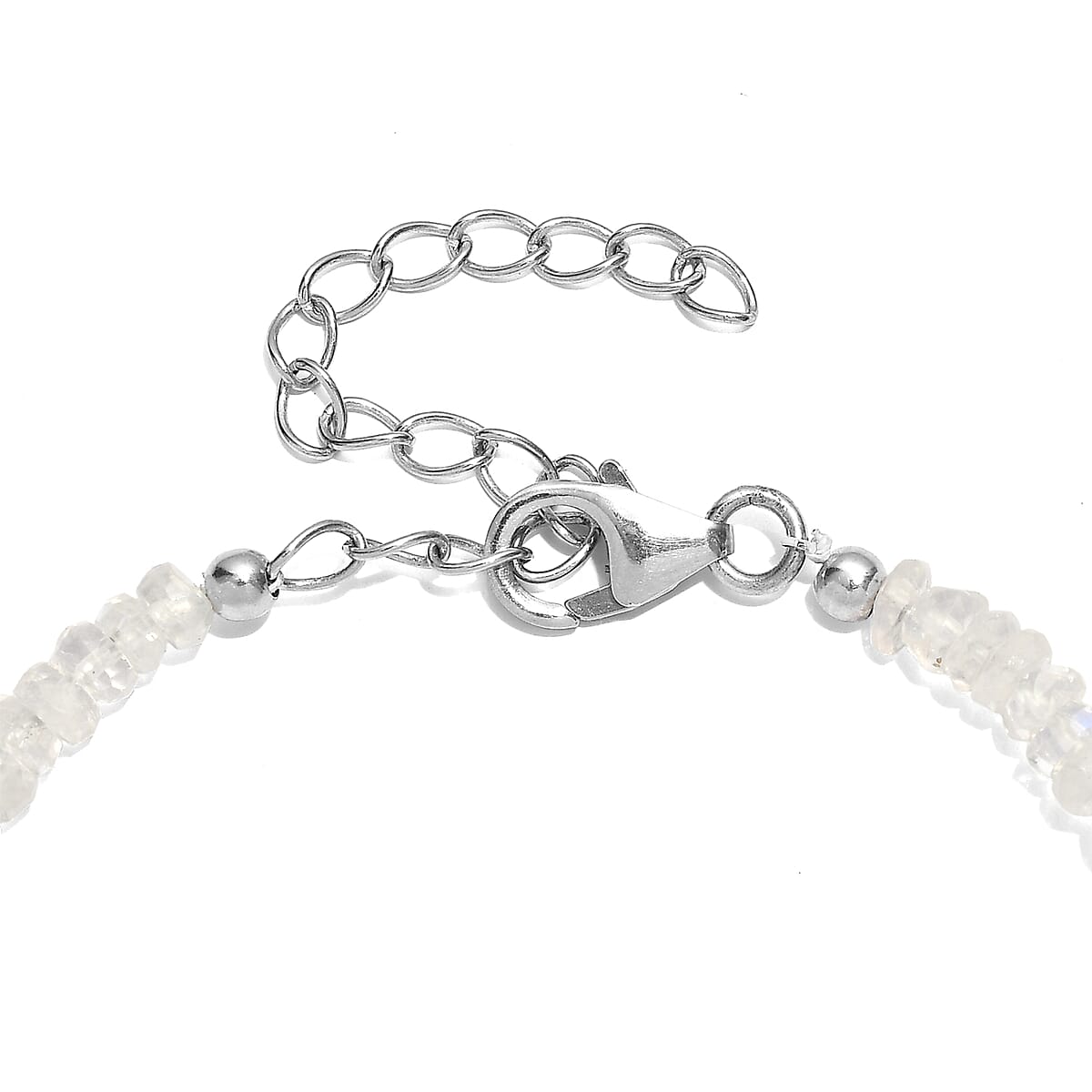 D'Joy Rainbow Moonstone 25.00 ctw Bracelet in Rhodium Over Sterling Silver (7.25 In) image number 3