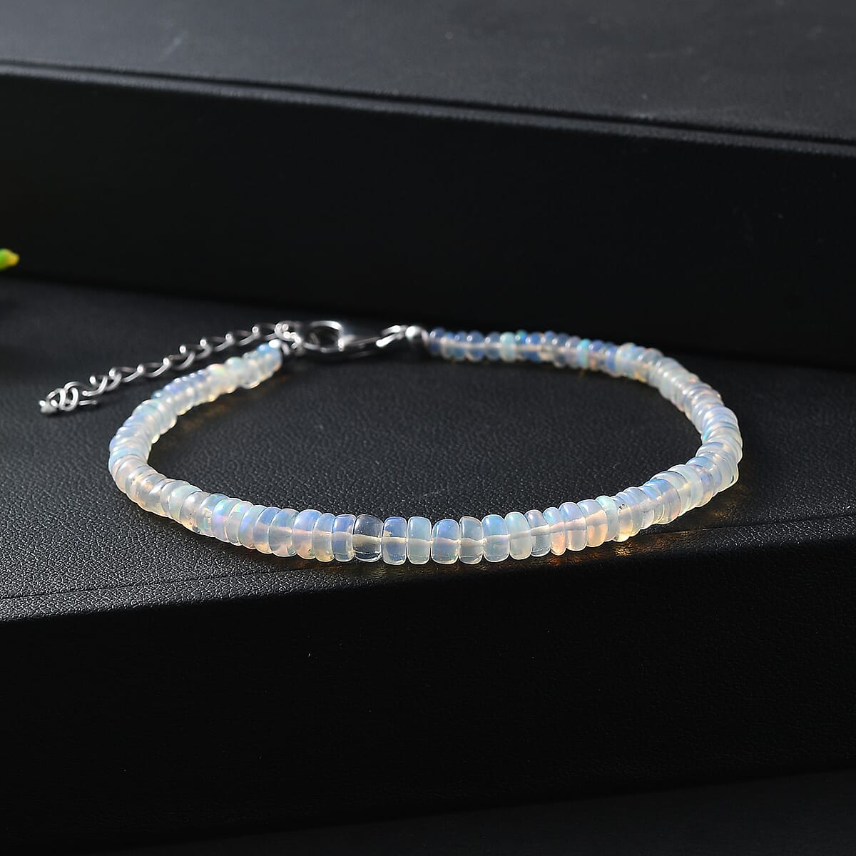 D'Joy Ethiopian Welo Opal 14.00 ctw Bracelet in Rhodium Over Sterling Silver (7.25-9.25In) image number 1