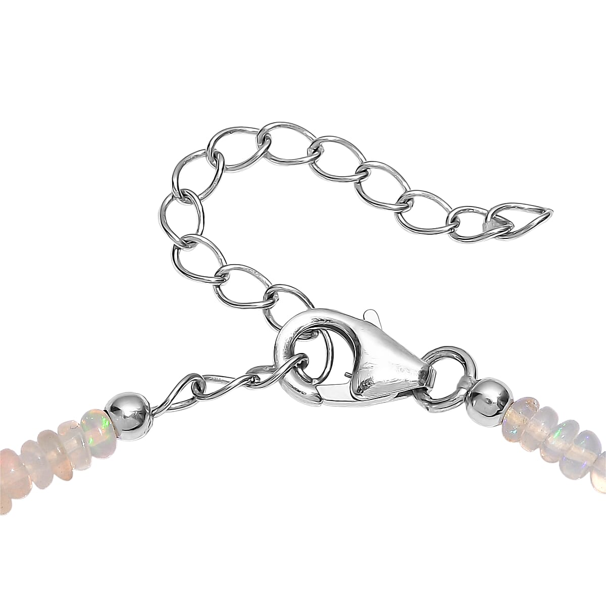 D'Joy Ethiopian Welo Opal 14.00 ctw Bracelet in Rhodium Over Sterling Silver (7.25-9.25In) image number 4