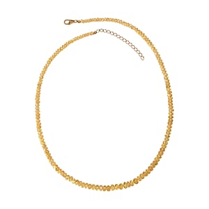 D'Joy AAA Brazilian Heliodor 75.00 ctw Beaded Necklace in 18K Vermeil Yellow Gold Over Sterling Silver 18-20 Inches 