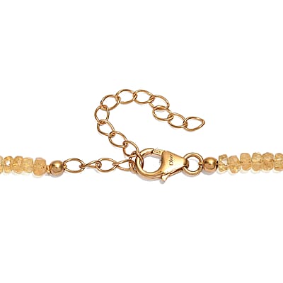 D'Joy AAA Brazilian Heliodor 75.00 ctw Beaded Necklace in 18K Vermeil Yellow Gold Over Sterling Silver 18-20 Inches