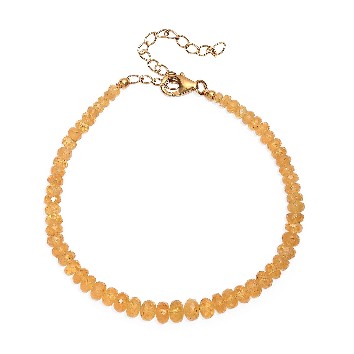 D'Joy AAA Brazilian Heliodor 30.00 ctw Beaded Bracelet in 18K Vermeil Yellow Gold Over Sterling Silver (7.25-9.25In) image number 3