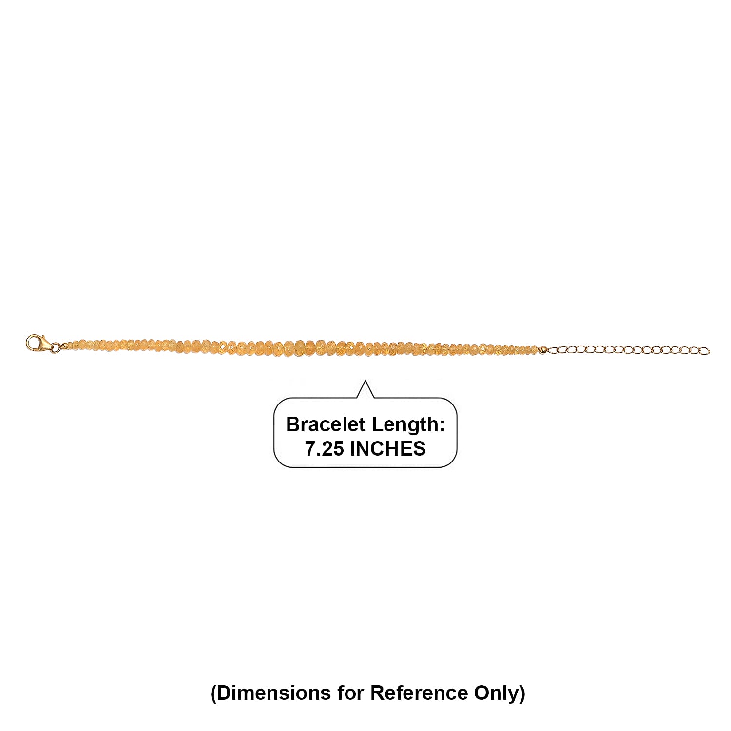 D'Joy AAA Brazilian Heliodor 30.00 ctw Beaded Bracelet in 18K Vermeil Yellow Gold Over Sterling Silver (7.25-9.25In)