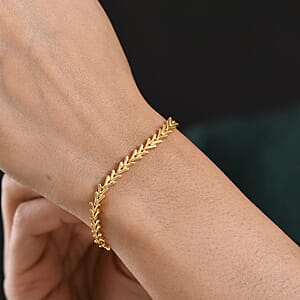 EverTrue Bronzella Collection Line Bracelet in 18K YG Plated Bronze (6.50 In)