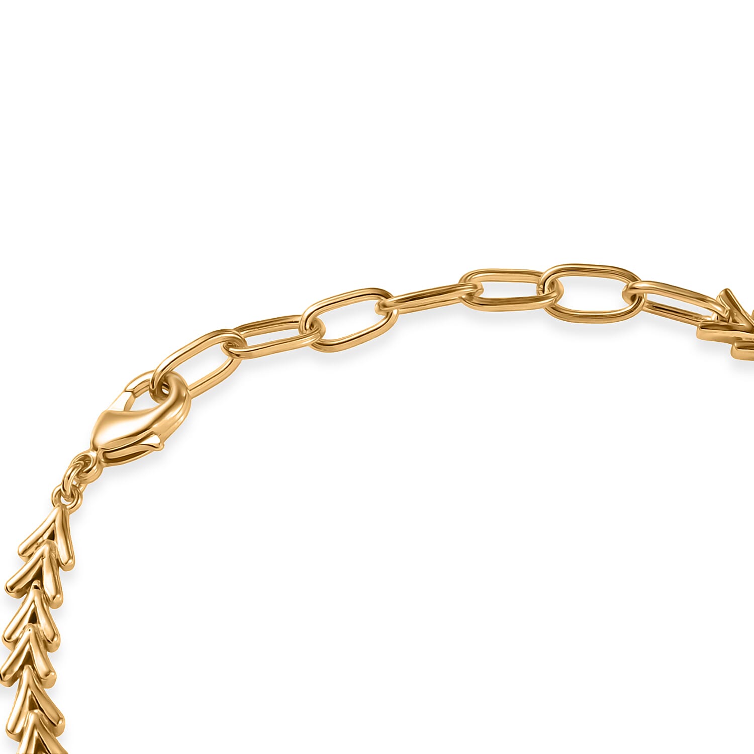 EverTrue Bronzella Collection Chevron Bracelet in 18K YG Plated Bronze (6.50 In)