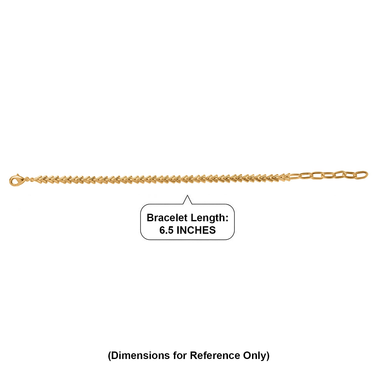 EverTrue Bronzella Collection Chevron Bracelet in 18K YG Plated Bronze (6.50 In)