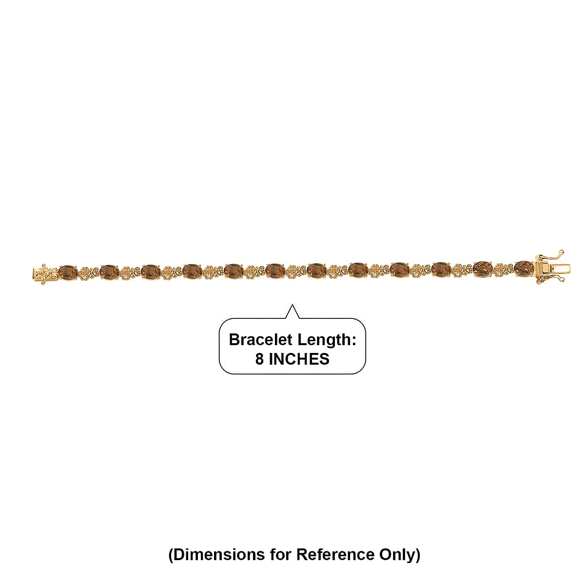 EverTrue Autumn Alexite and Brazilian Citrine 16.60 ctw Blossom Bracelet in 18K YG Plated (8.00 In) image number 4