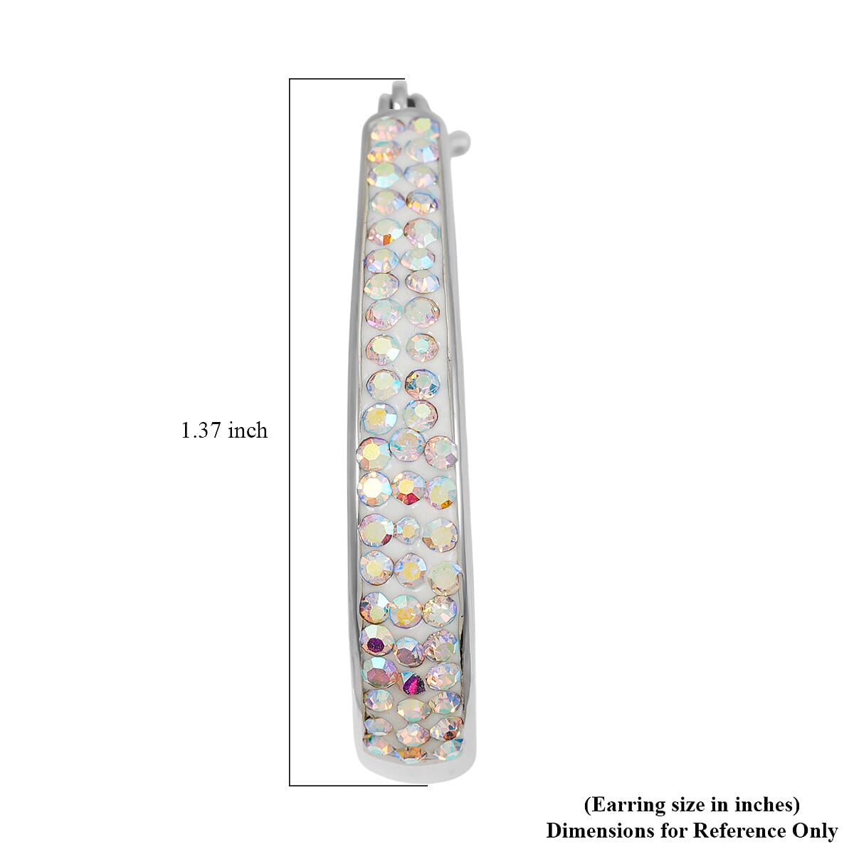 Simulated Diamond Earrings in Silvertone