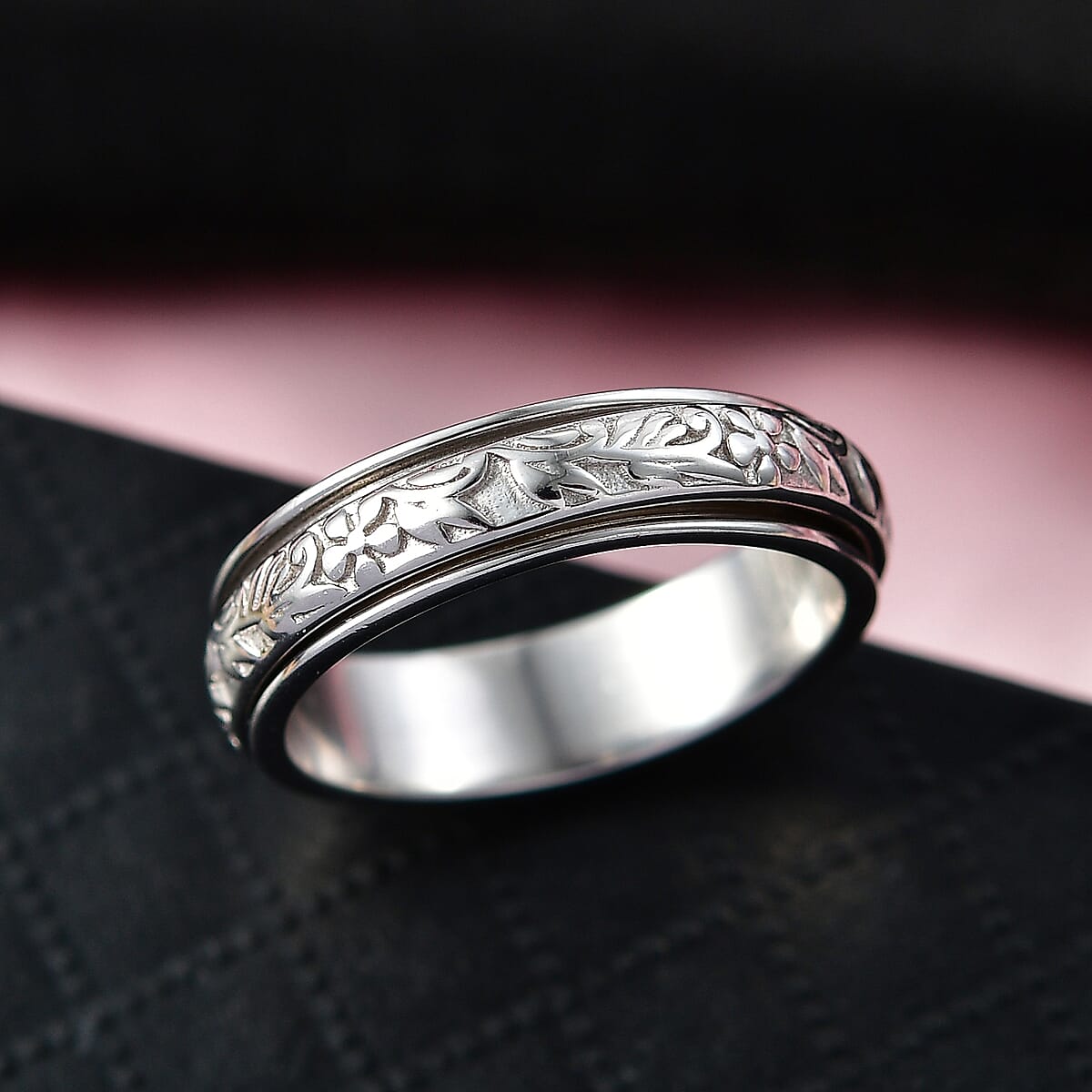 D'Joy Stackable Ring in Platinum Over Sterling Silver (Size 6.0) 4.30 Grams image number 1