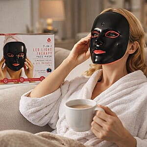Pursonic Black 7-in-1 LED Light Therapy Face Mask
