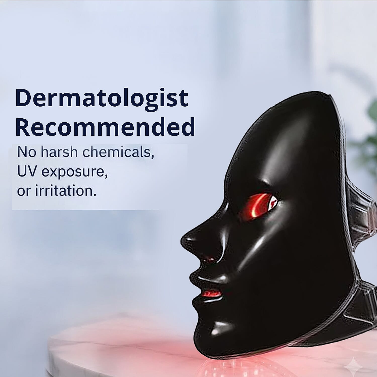 Pre Labor Day Deal Pursonic Black 7-in-1 LED Light Therapy Face Mask
